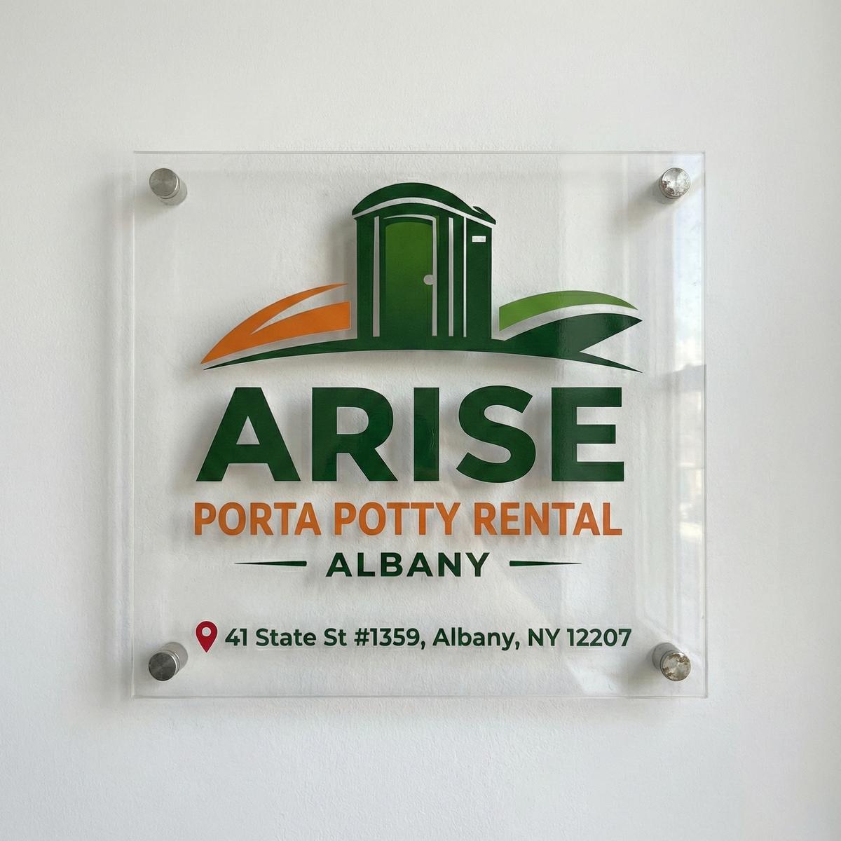 Arise Porta Potty Rental Albany signage